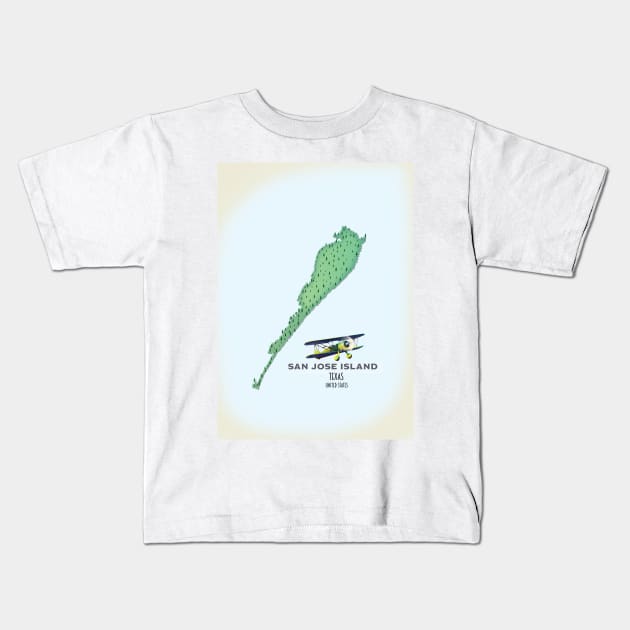 San José Island Texas USA Kids T-Shirt by nickemporium1